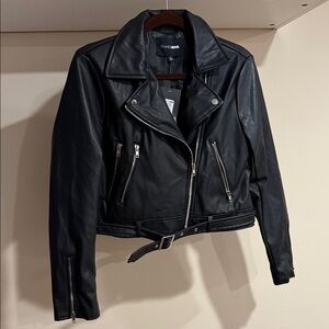 Fashion Nova Sleek Black Leather Jacket
